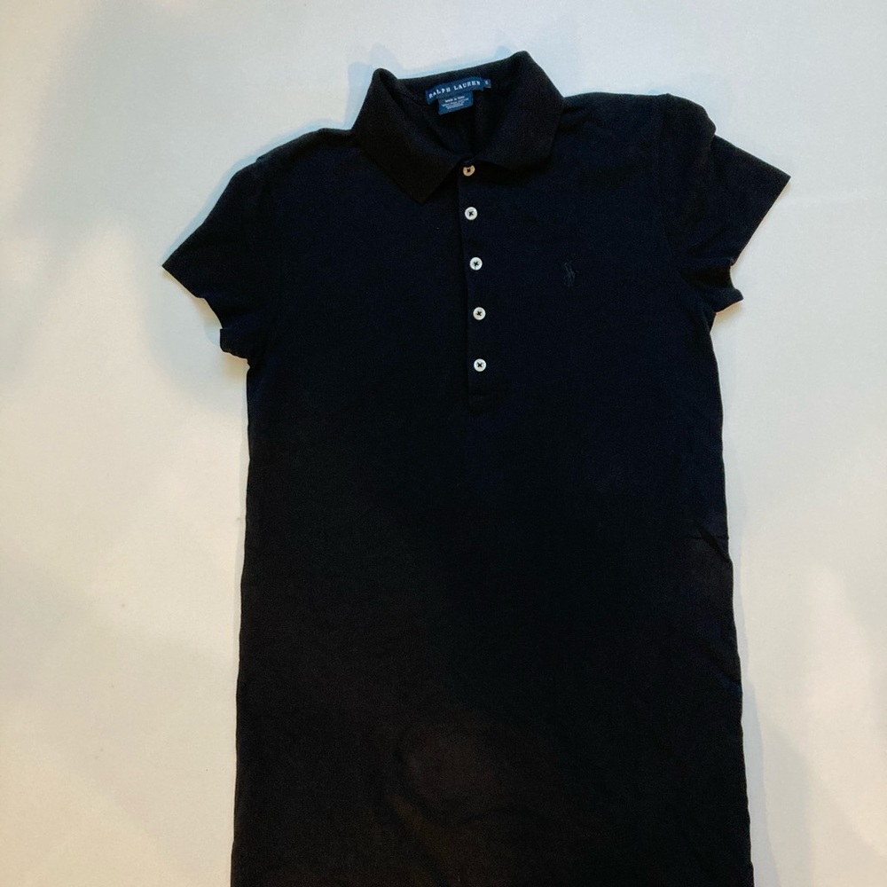 polo ralph lauren tunic Length  polo shirt Black Small New Without Tags